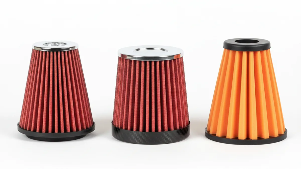 Comparatif filtres à air sport K&N BMC Pipercross pour admission dynamique