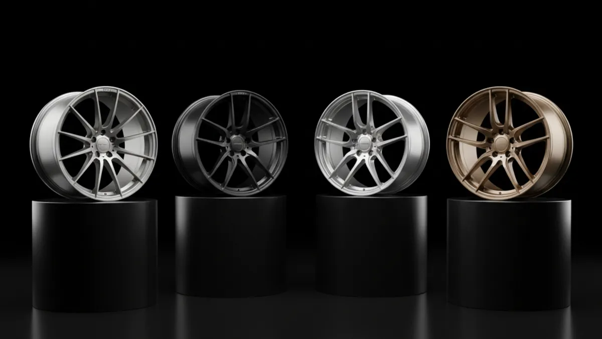 Quatre jantes alu forgées 20 pouces BBS OZ HRE Vossen exposées