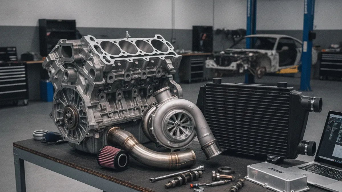 Modifications moteur turbo stage 2 et stage 3 : downpipe, intercooler et turbo